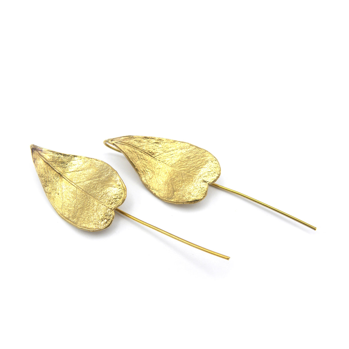 Large jasmine leaf earrings