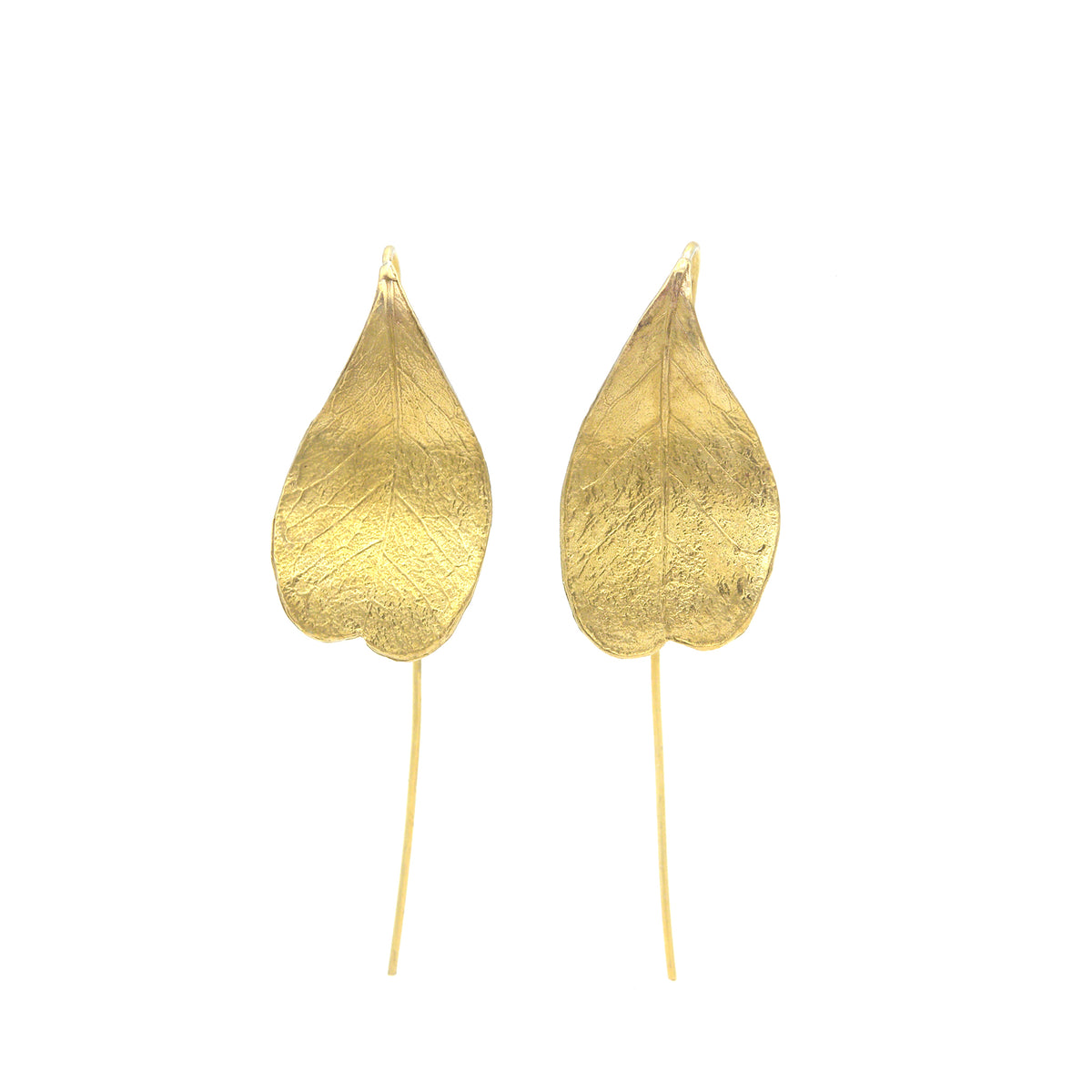 Large jasmine leaf earrings