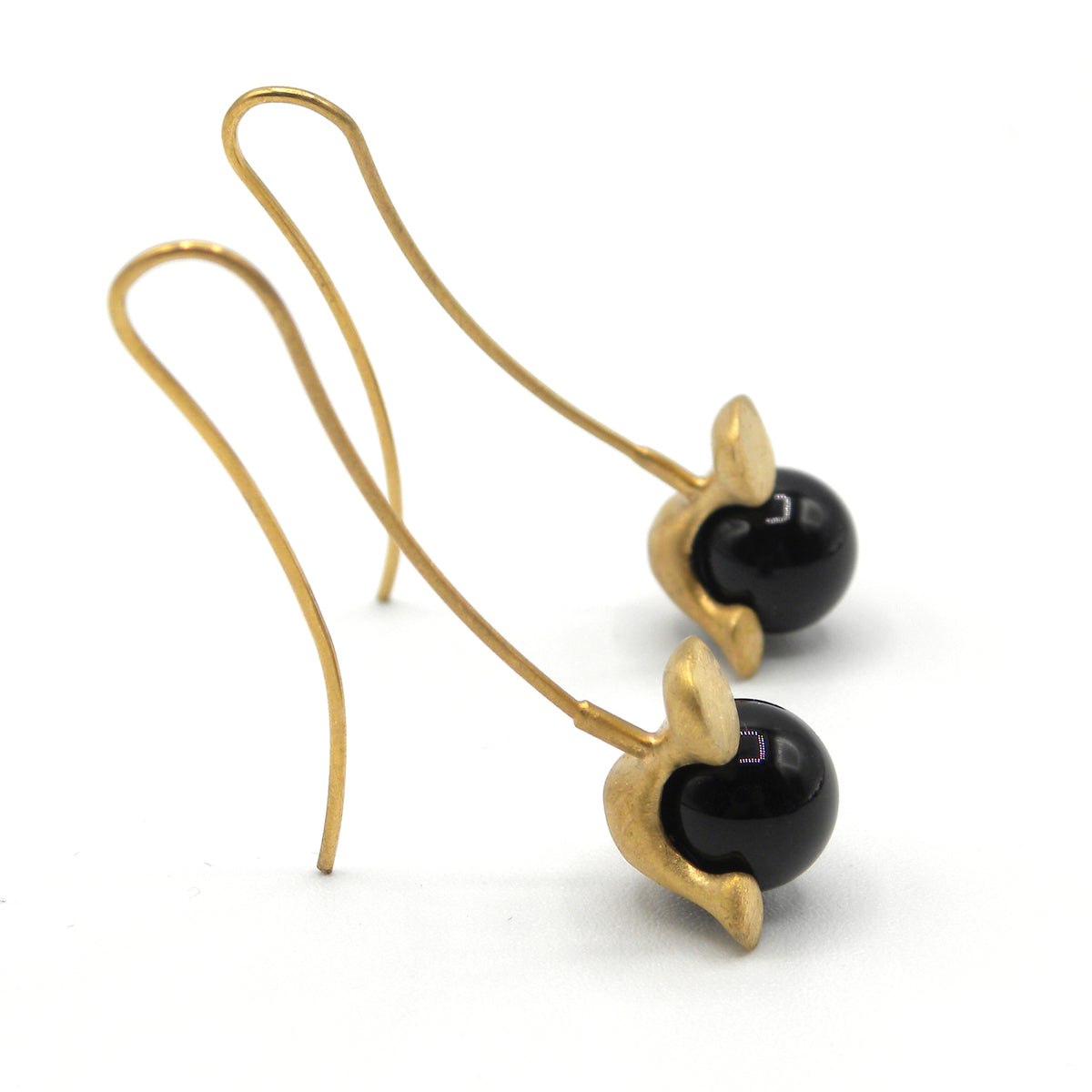 Snorky black onyx earrings