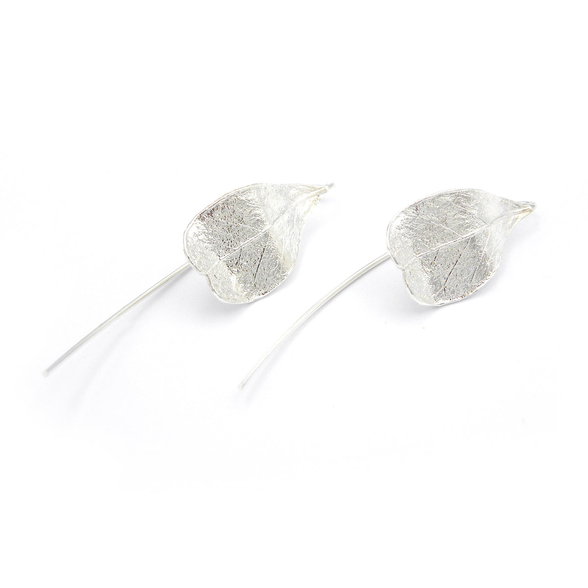 Large jasmine leaf earrings