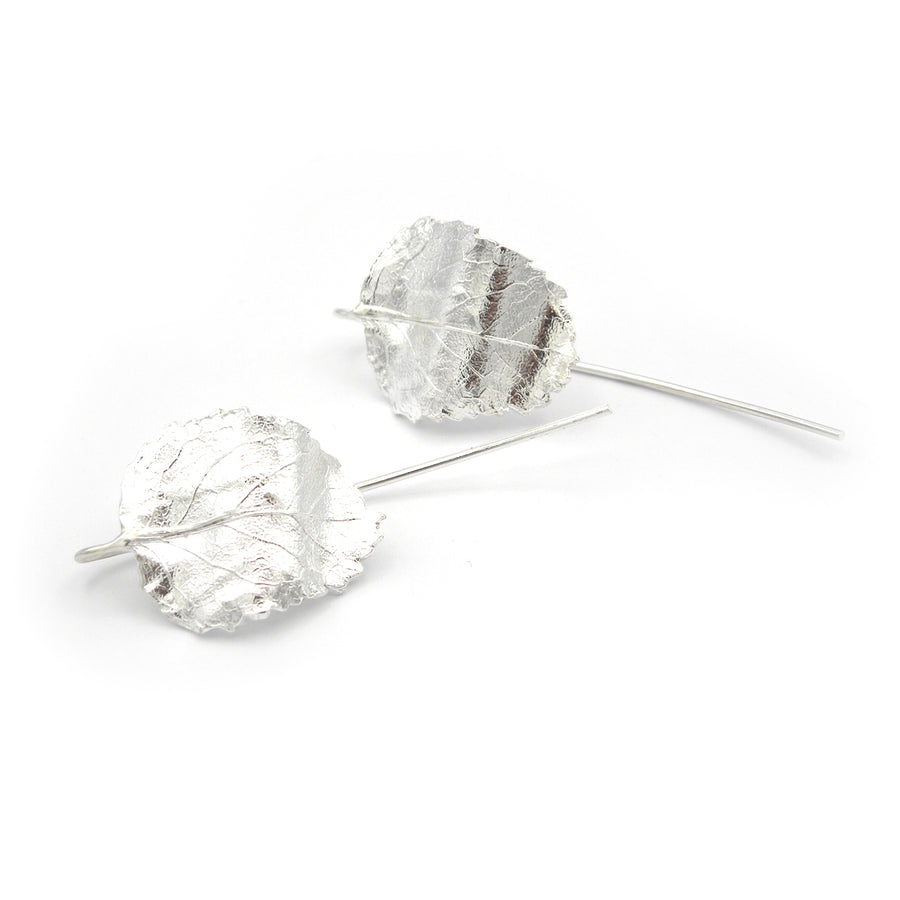 Rose leaf earrings