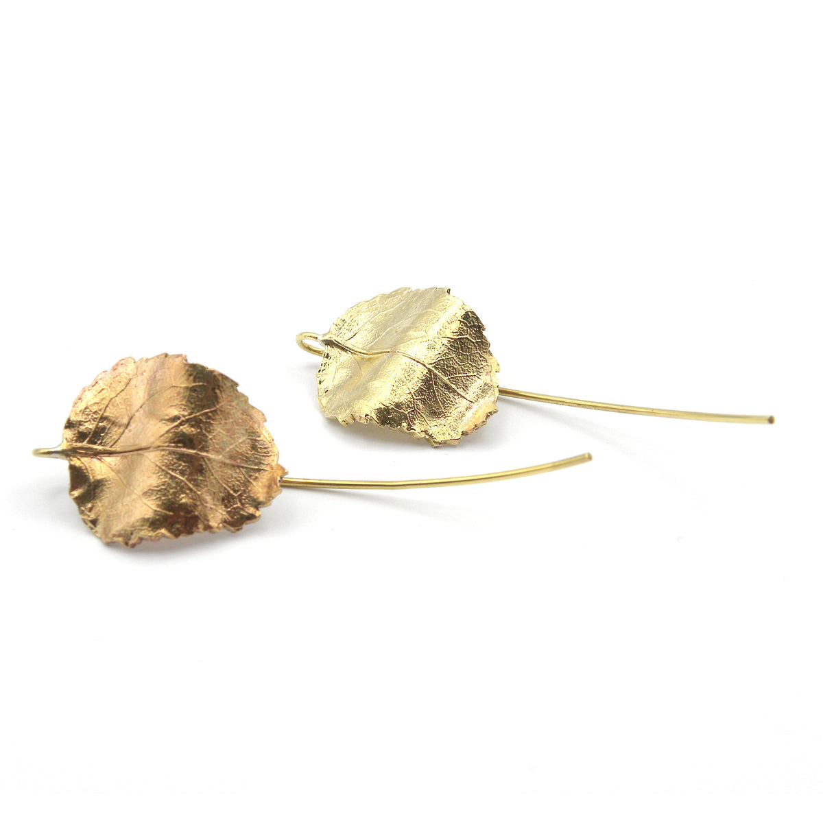 Rose leaf earrings