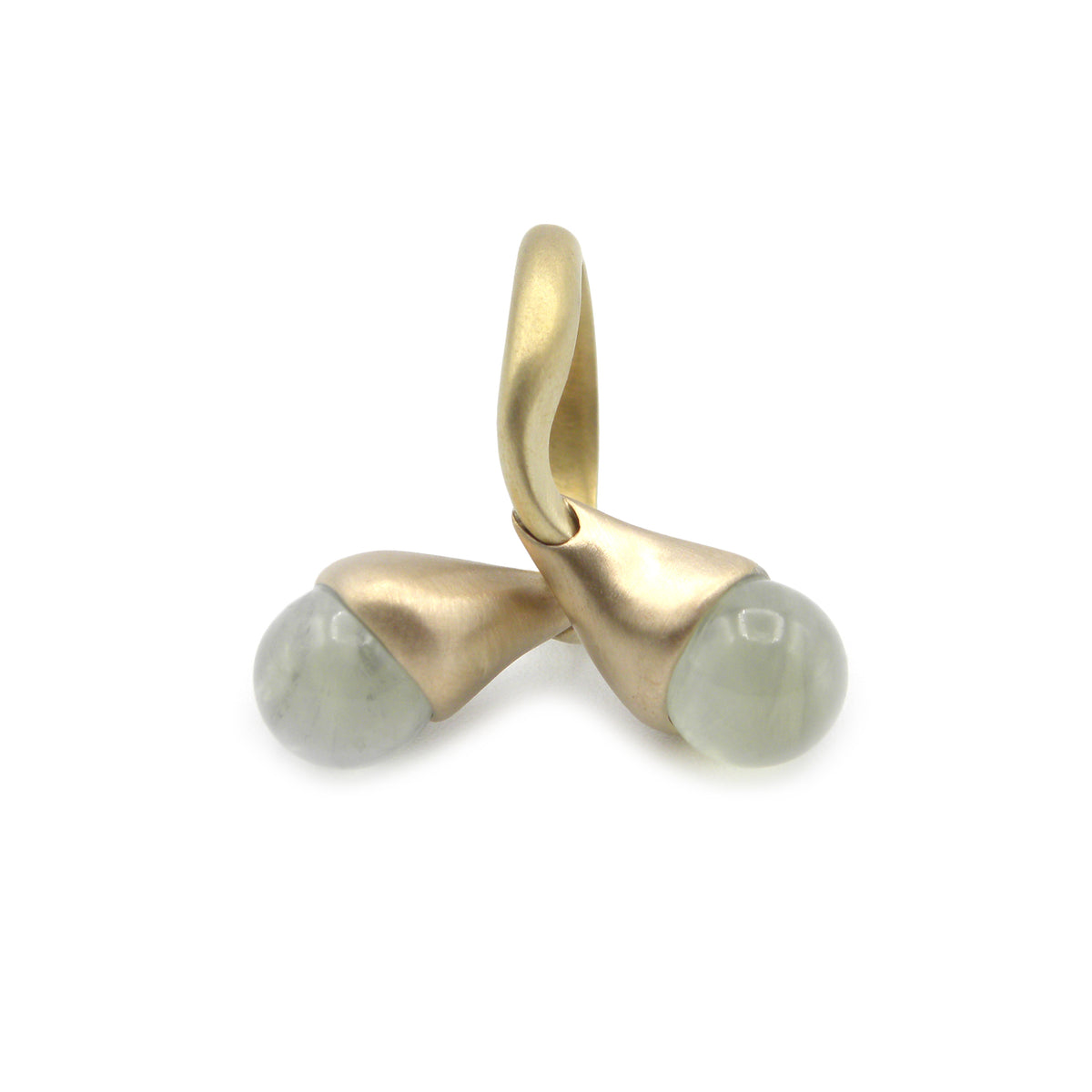 Green Prehnite Cones Ring