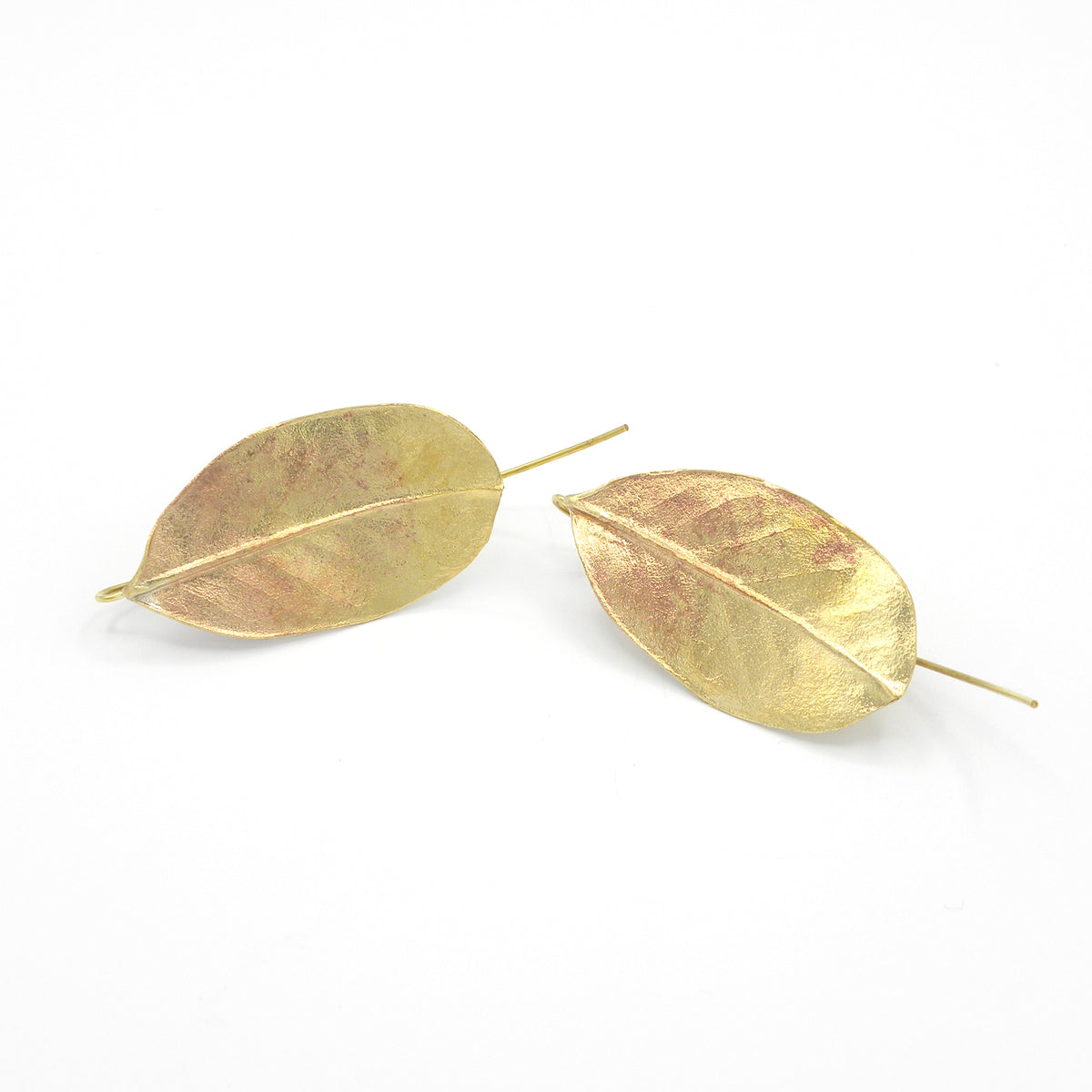 Cherry leaf earrings