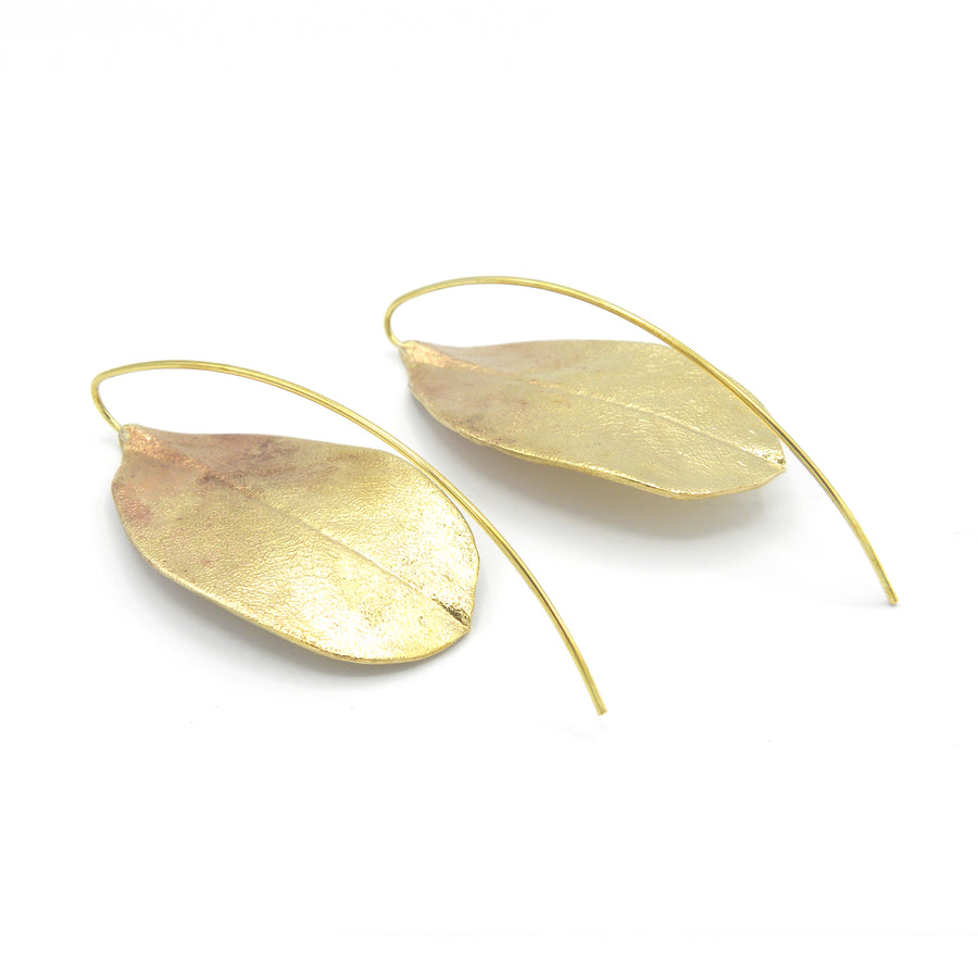 Cherry leaf earrings