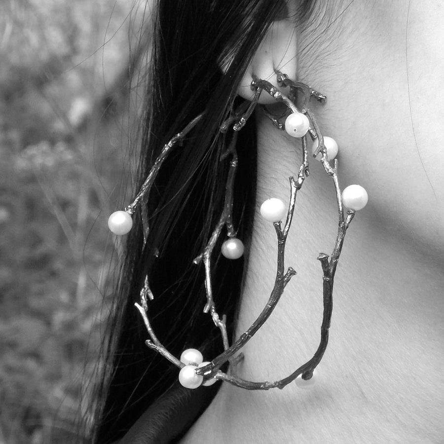 Suspended branches - earrings