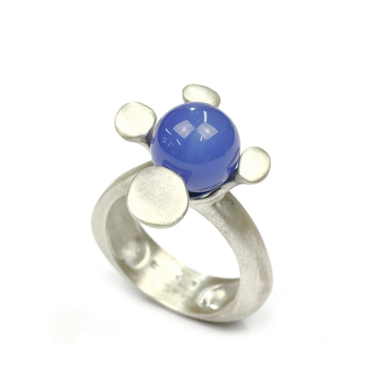 Snorky blue agate ring