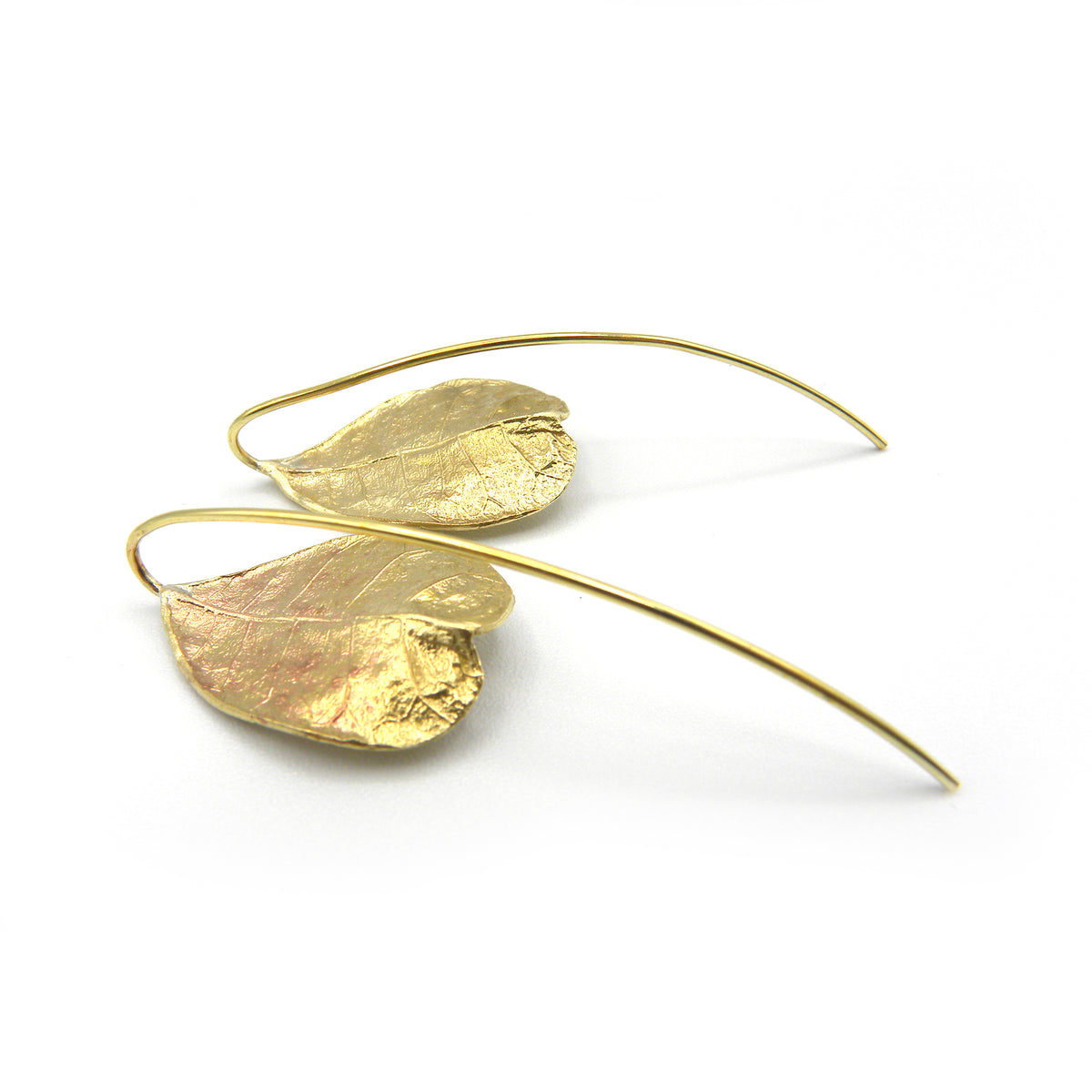 Large jasmine leaf earrings