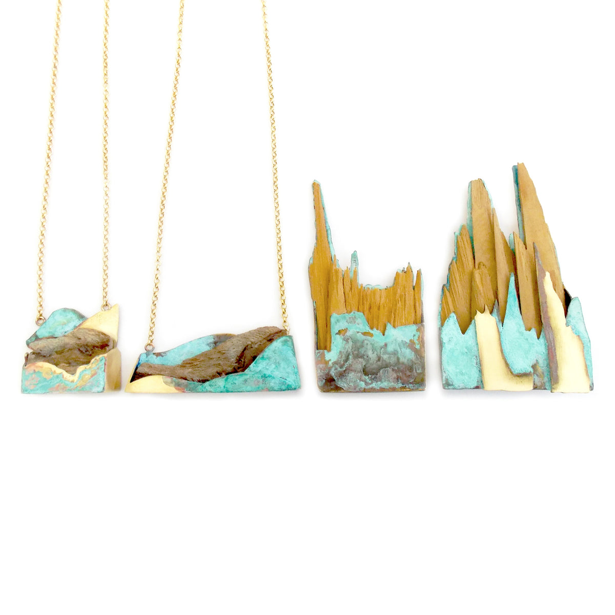 Imaginary mountain 5 - necklace with pendant