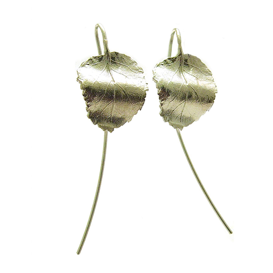 Rose leaf earrings