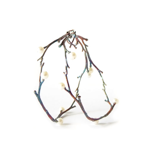 Suspended branches - earrings